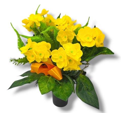 WIOSENNY BUKIET WKŁAD DO WAZONU KWIATY NA CMENTARZ GRÓB POMNIK ŻONKILE