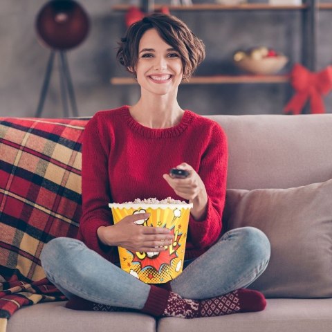 Kubełek na popcorn chipsy nachosy przekąski do filmu miska GOAL 2.3L ORION 121782