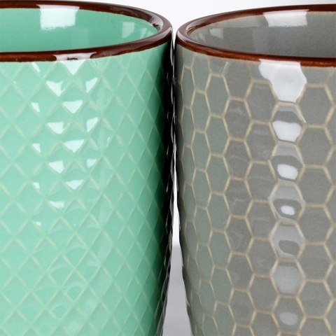 Kubki ceramiczne do kawy herbaty 400 ml zestaw kubków 4 sztuki VILDE 139672