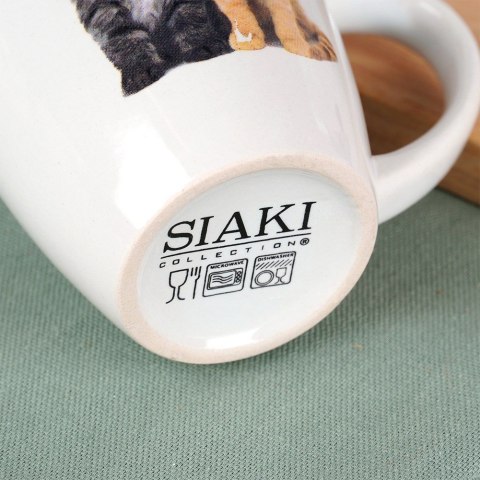 Kubki ceramiczne do kawy herbaty koty 220 ml zestaw kubków 3 sztuki EXCELLENT HOUSEWARE 139701