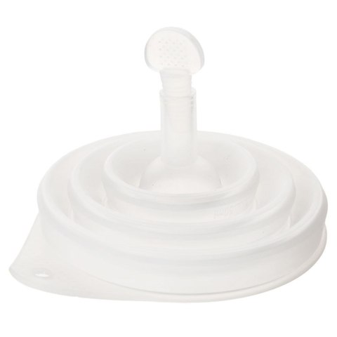 LEJEK KUCHENNY SILIKONOWY SKŁADANY 12CM Z MIARKĄ DO SŁOIKÓW BUTELEK BIAŁY KEMP ORION 120454