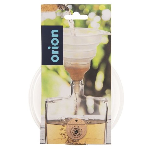 LEJEK KUCHENNY SILIKONOWY SKŁADANY 12CM Z MIARKĄ DO SŁOIKÓW BUTELEK BIAŁY KEMP ORION 120454