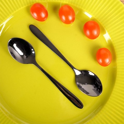 ŁYŻECZKI DO HERBATY KOMPLET ŁYŻECZEK 2 SZT SZTUĆCE STALOWE CZARNE BLACK ORION 144603