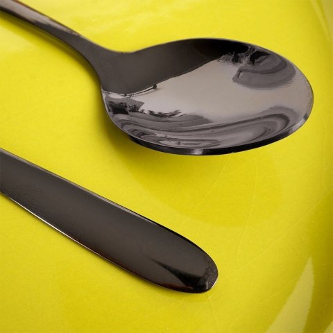 ŁYŻECZKI DO HERBATY KOMPLET ŁYŻECZEK 2 SZT SZTUĆCE STALOWE CZARNE BLACK ORION 144603