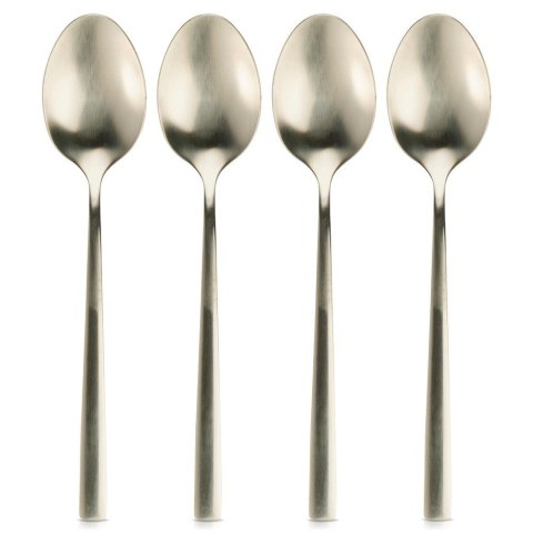 ŁYŻECZKI DO HERBATY KOMPLET ŁYŻECZEK ZESTAW 4 ELE SZTUĆCE ZŁOTE EXCELLENT HOUSEWARE 139744