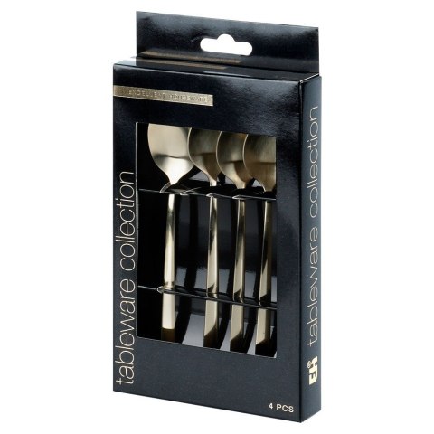 ŁYŻECZKI DO HERBATY KOMPLET ŁYŻECZEK ZESTAW 4 ELE SZTUĆCE ZŁOTE EXCELLENT HOUSEWARE 139744