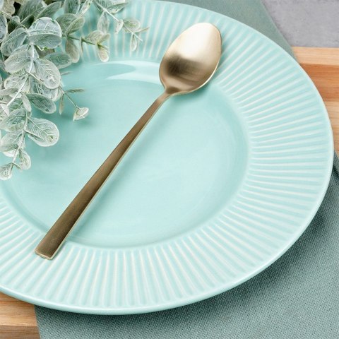 ŁYŻECZKI KOKTAJLOWE DESEROWE DŁUGIE DO DRINKÓW SZTUĆCE ZŁOTE SATYNOWE 4-ELE EXCELLENT HOUSEWARE 139769