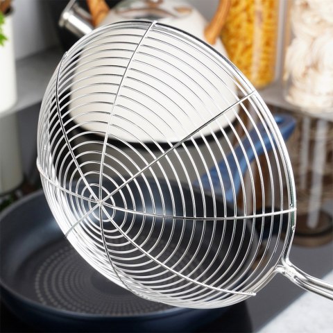 ŁYŻKA CEDZAKOWA KUCHENNA SZUMÓWKA STALOWA 37CM VILDE 259681