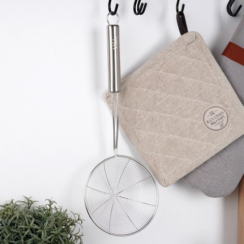 ŁYŻKA CEDZAKOWA KUCHENNA SZUMÓWKA STALOWA 37CM VILDE 259681