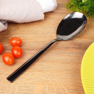 ŁYŻKA DO SERWOWANIA NAKŁADANIA SAŁATY ZE STALI NIERDZEWNEJ CZARNA BLACK 25CM ORION 144607