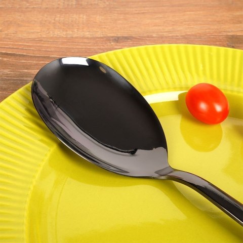 ŁYŻKA DO SERWOWANIA NAKŁADANIA SAŁATY ZE STALI NIERDZEWNEJ CZARNA BLACK 25CM ORION 144607