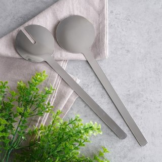 ŁYŻKI DO SERWOWANIA SAŁATEK STALOWE SREBRNE SZTUĆCE 2-ELE EXCELLENT HOUSEWARE 139394