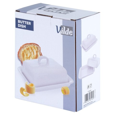 MASELNICZKA CERAMICZNA MASELNICA POJEMNIK NA MASŁO BIAŁA VILDE 139680