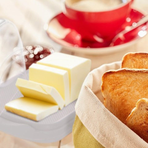 MASELNICZKA PLASTIKOWA PRZEZROCZYSTA MASELNICA POJEMNIK NA MASŁO ORION 150459