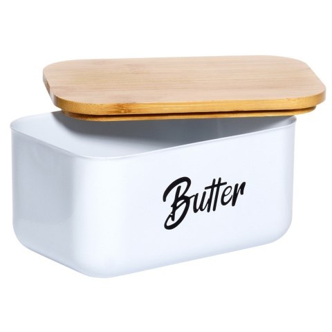 MASELNICZKA STALOWA MASELNICA BIAŁA POJEMNIK NA MASŁO VILDE 259630