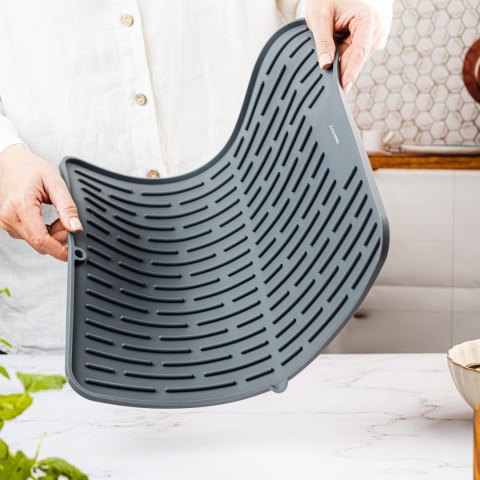 MATA DO SUSZENIA NACZYŃ SILIKONOWA 42X33CM SZARA KINGHOFF KH-1904