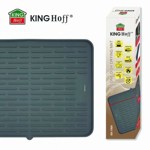 MATA DO SUSZENIA NACZYŃ SILIKONOWA 42X33CM SZARA KINGHOFF KH-1904