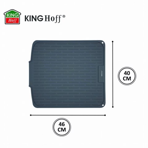 MATA DO SUSZENIA NACZYŃ SILIKONOWA 46X40CM SZARA KINGHOFF KH-1905