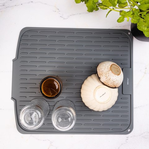 MATA DO SUSZENIA NACZYŃ SILIKONOWA 46X40CM SZARA KINGHOFF KH-1905