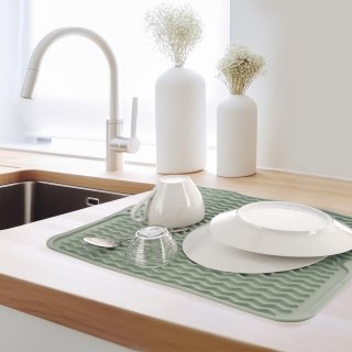 Mata do suszenia naczyń gumowa zielona ociekacz na blat 40x30.5cm ORION 155209