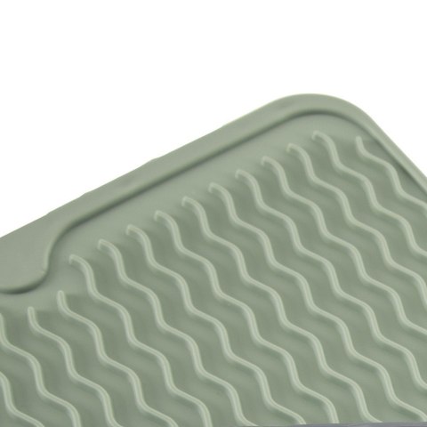 Mata do suszenia naczyń gumowa zielona ociekacz na blat 40x30.5cm ORION 155209
