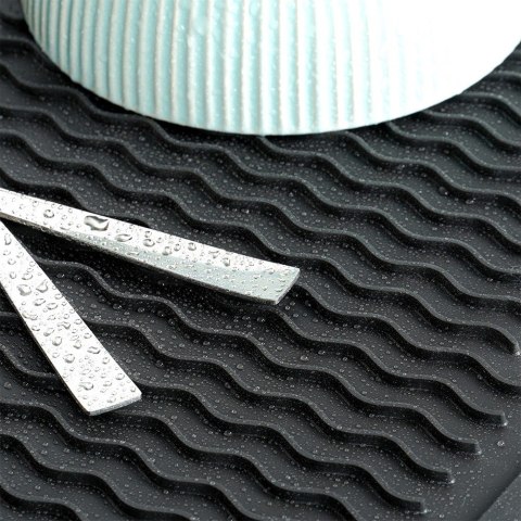 Mata do suszenia naczyń silikonowa czarna 40x30cm VILDE 229105