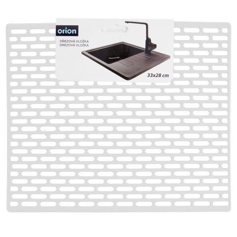 Mata ochronna do zlewu gumowa antypoślizgowa biała 33x28cm ORION 150917