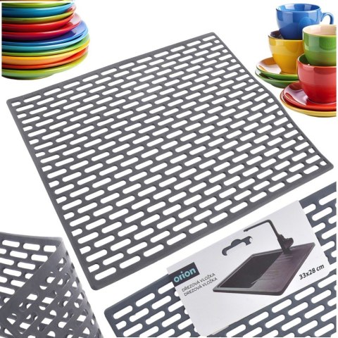 Mata ochronna do zlewu gumowa antypoślizgowa szara 33x28cm ORION 150918