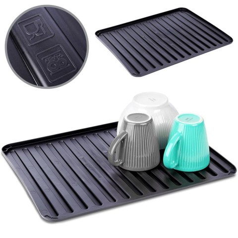 Mata ociekacz do suszenia naczyń czarna 39.5x30.5cm VILDE 229078