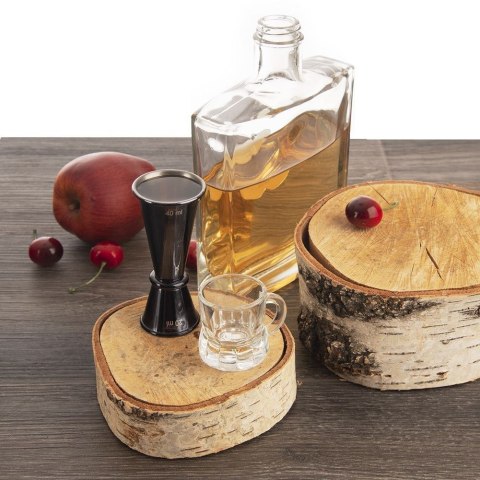 Miarka barmańska stalowa dwustronna barowa do drinków czarna 20/40 ml ORION 120553