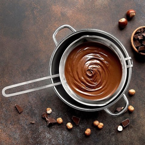 MISKA DO ROZTAPIANIA TOPIENIA CZEKOLADY WOSKU METALOWA STALOWA 1.2L ORION 120296