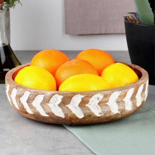 MISKA DREWNIANA DO SERWOWANIA PRZEKĄSEK SAŁATEK NA OWOCE 24CM 1.3L VILDE 259689