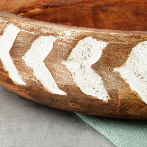 MISKA DREWNIANA DO SERWOWANIA PRZEKĄSEK SAŁATEK NA OWOCE 24CM 1.3L VILDE 259689