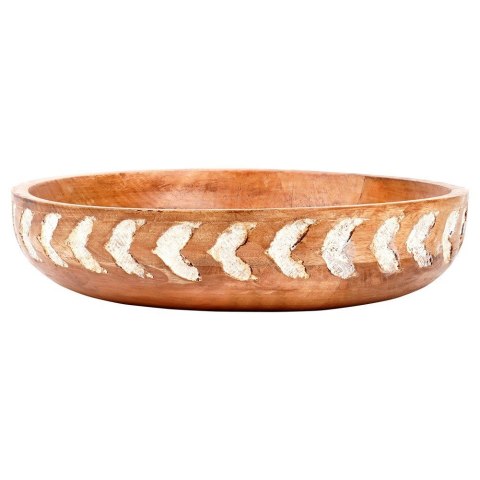 MISKA DREWNIANA DO SERWOWANIA PRZEKĄSEK SAŁATEK NA OWOCE 30.5CM 2.5L VILDE 259690