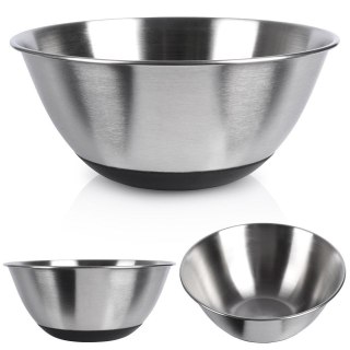 MISKA KUCHENNA METALOWA STALOWA ANTYPOŚLIZGOWA SREBRNA 19CM 1.2L VILDE 259641