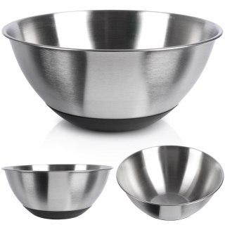 MISKA KUCHENNA METALOWA STALOWA ANTYPOŚLIZGOWA SREBRNA 21.5CM 1.9L VILDE 259642