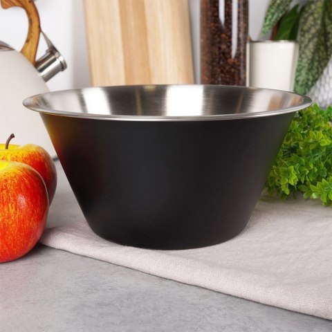 MISKA KUCHENNA METALOWA STALOWA CZARNA 22CM 2L VILDE 259646