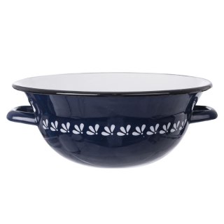 MISKA KUCHENNA STALOWA EMALIOWANA RETRO MODROBILA 26CM 2.5L ORION 113515