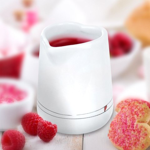 MLECZNIK CERAMICZNY BIAŁY DZBANUSZEK DZBANEK NA MLEKO SOSJERKA SERCE 120ML ORION 155301