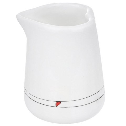MLECZNIK CERAMICZNY BIAŁY DZBANUSZEK DZBANEK NA MLEKO SOSJERKA SERCE 120ML ORION 155301