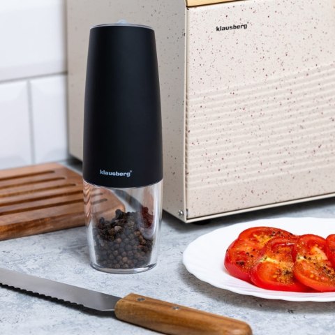 MŁYNEK GRAWITACYJNY DO SOLI I PIEPRZU AKUMULATOROWY KLAUSBERG KB-7646