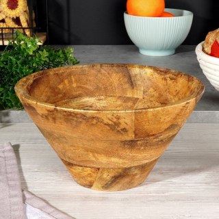 Miska drewniana na owoce warzywa przekąski MANGO 19.5cm 1L VILDE 139286