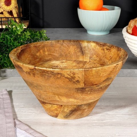Miska drewniana na owoce warzywa przekąski MANGO 19.5cm 1L VILDE 139286