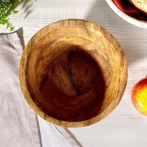 Miska drewniana na owoce warzywa przekąski MANGO 19.5cm 1L VILDE 139286