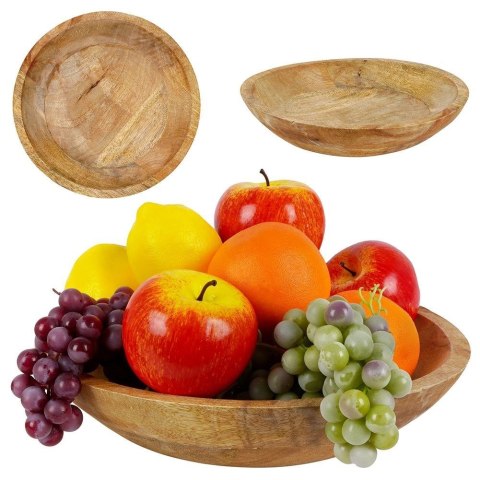 Miska drewniana na owoce warzywa przekąski MANGO 30cm 1.5L VILDE 139188