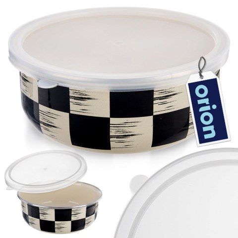 Miska kuchenna emaliowana z pokrywką SZACHOWNICA 15.5cm 800 ml ORION 129232