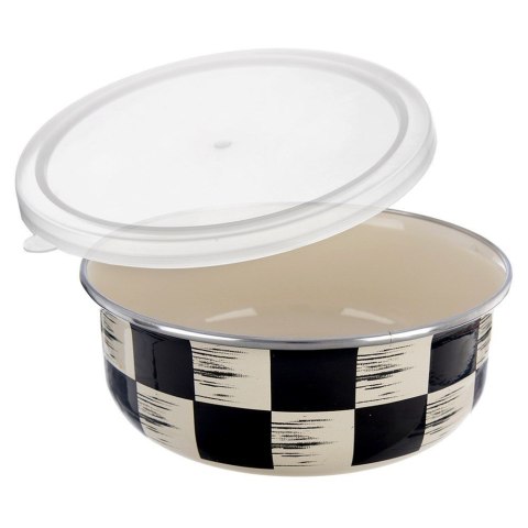 Miska kuchenna emaliowana z pokrywką SZACHOWNICA 19cm 1.5L ORION 129234