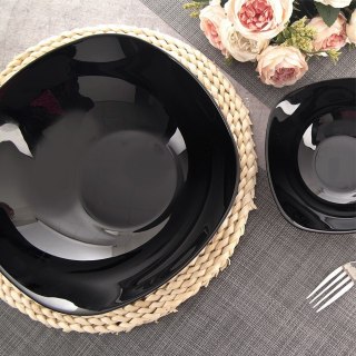 Miska sałatkowa do sałatki szklana czarna LUNA 25cm 2L ORION 127803