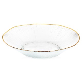 Miska sałatkowa do sałatki szklana złota 29.5cm 1.6L VILDE 139719