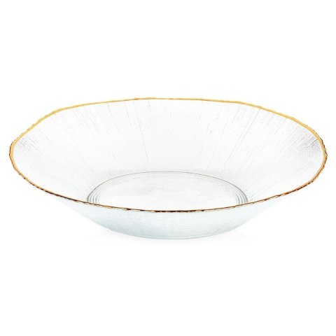 Miska sałatkowa do sałatki szklana złota 29.5cm 1.6L VILDE 139719